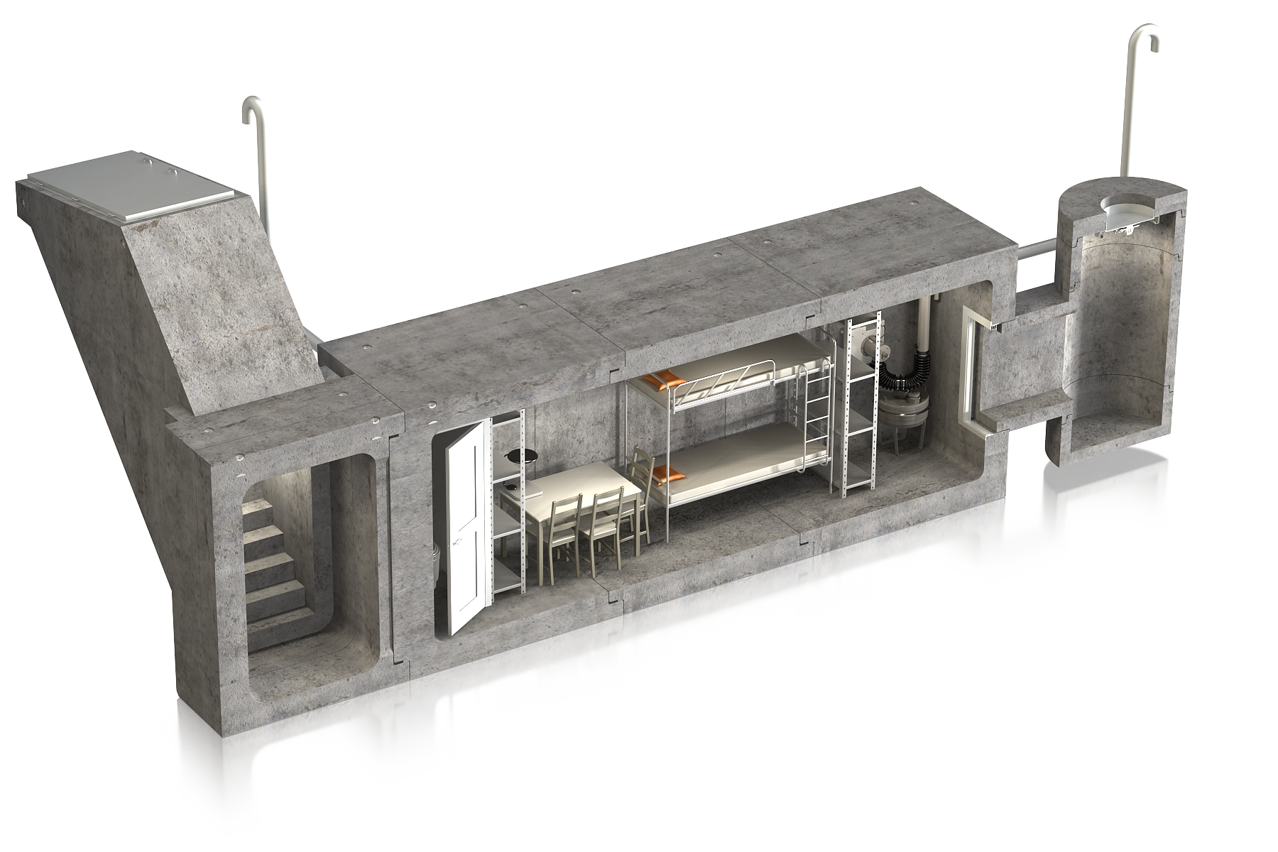 Modular Shelter_M_wiz_PP_B2_przekroj bok B1